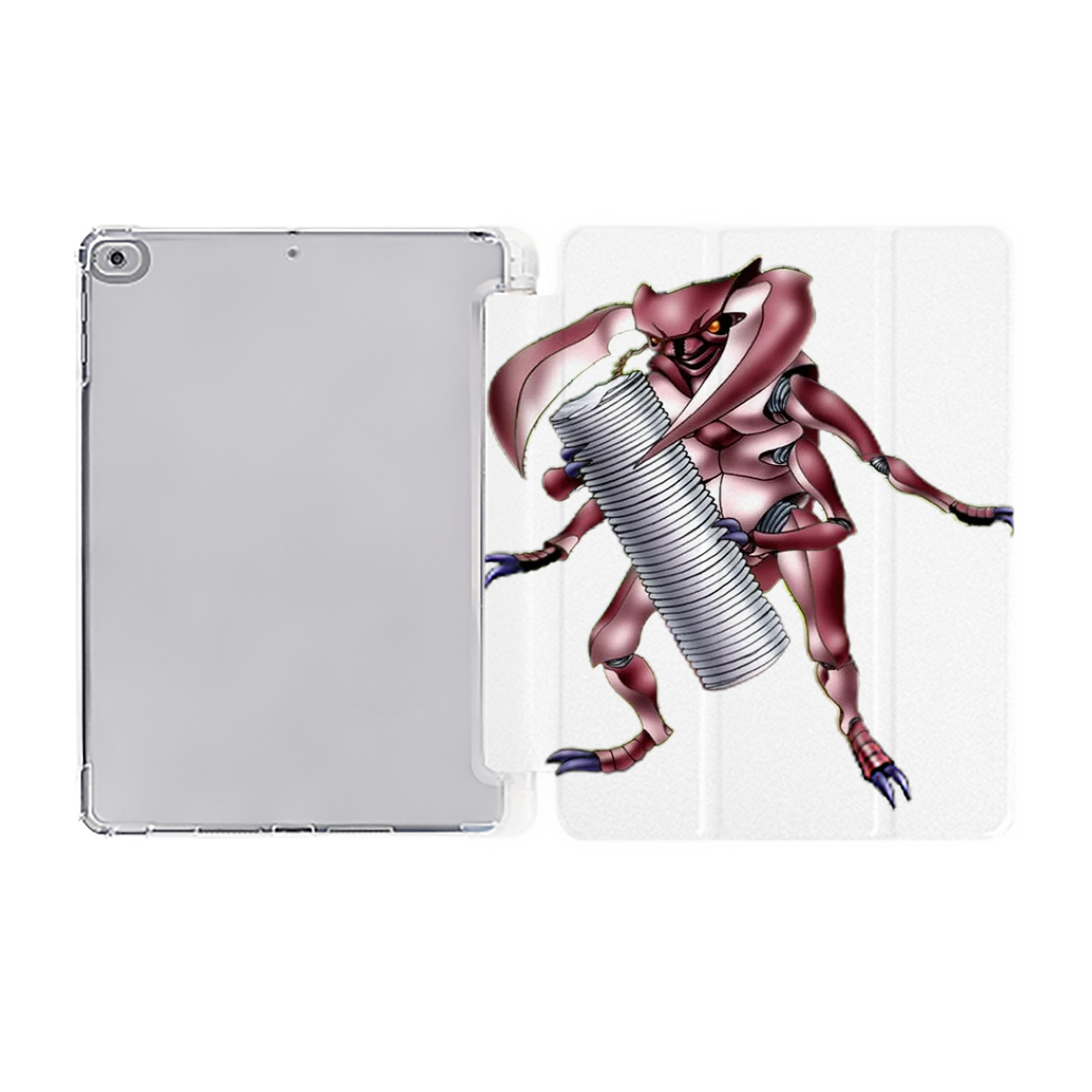 （画像用） 遊☆戯☆王 Yu-Gi-Oh! IPad ケース ペン収納付き 三つ折りスタンド PUレザー×シリコン 対応機種9.5/10.5/10.9インチ